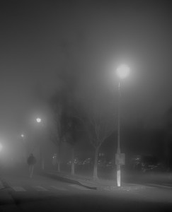 la rue la nuit par Odile